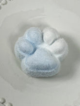 110g Blue And White Color Matching Fluffy Cat Paw Squishy Toy