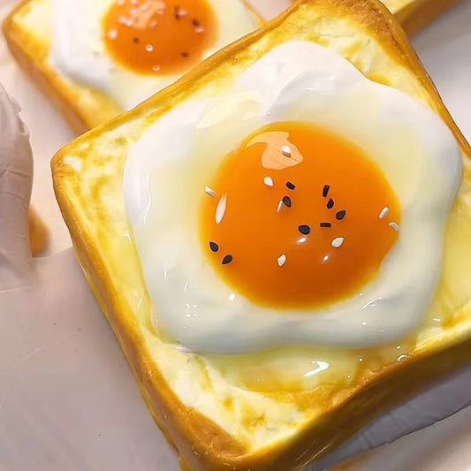 Discover the Irresistible Egg Yolk Toast Silicone Squishy!