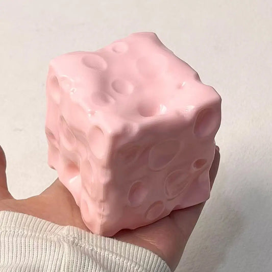 Medium Pink Cheese Squishy: Slow-Rise, Non-Bounce, Ultimate Cute Stress Reliever