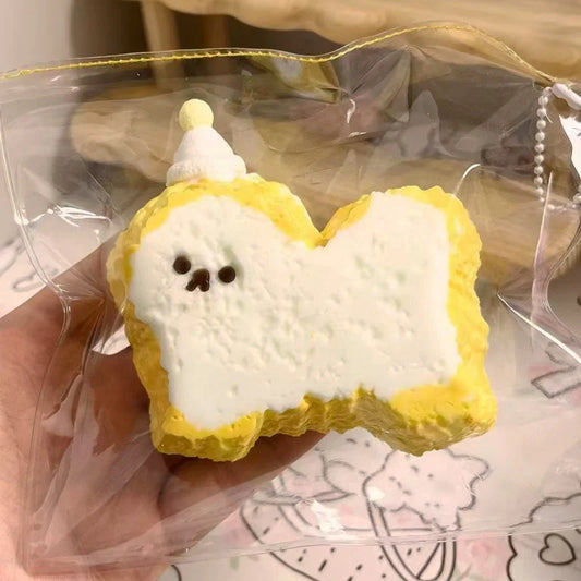 Handmade Puppy Toast Silicone Squishy: Squeeze the Cutest Stress Relief Ever