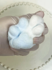 110g Blue And White Color Matching Fluffy Cat Paw Squishy Toy